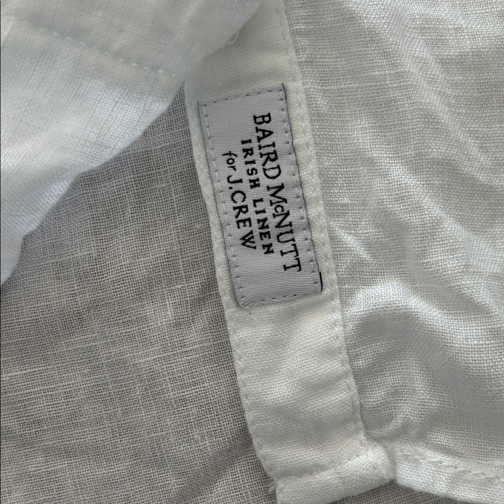 J.Crew Baird McNutt Linen White Button-Up Shirt Medium - Picture 6 of 7